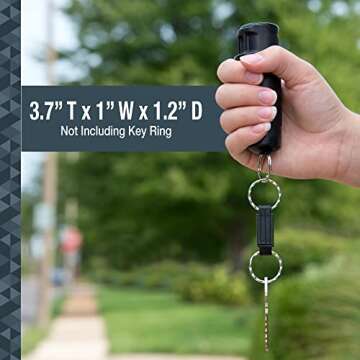 SABRE Fast Flip Top Pepper Gel Keychain - Maximum Strength Self Defense