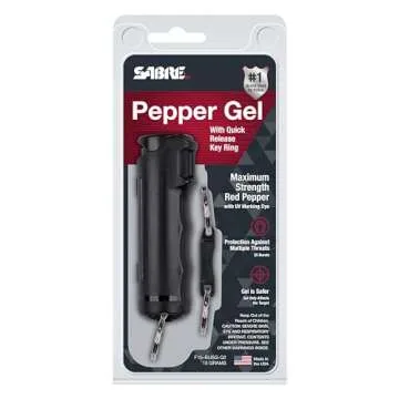 SABRE Fast Flip Top Pepper Gel Keychain - Maximum Strength Self Defense