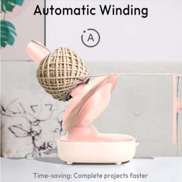 Etcokei Yarn Winder, Electric Yarn Ball Winder with Stepless Speed at 2 Min/Ball and Large Capacity ...