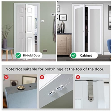 BILLROAD Metal Bifold Door Lock for Child and Pet Safety