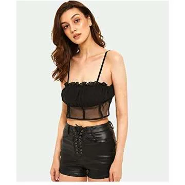 Trendy NASUN Women's High Waisted Faux Leather Shorts