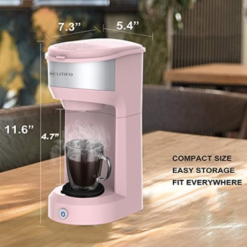 LITIFO 2-in-1 Coffee Maker for Ground Coffee & Pods