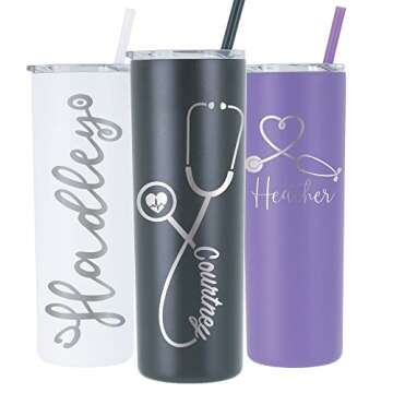 Personalized Nurse Laser Engraved 20 oz Tumbler - Unique Gift for Nurses and Students