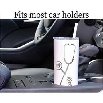 Personalized Nurse Laser Engraved 20 oz Tumbler with Straw