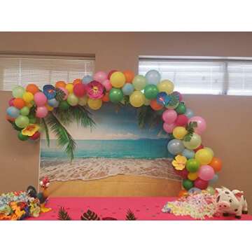 5x7ft Summer Tropical Beach Background Photo Props Blue Sea Sky Seaside Island Palm Trees for Studio,Wedding,Party Photography Backdrops Vinyl