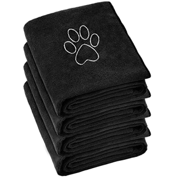 Chumia 4 Pack Microfiber Dog Towels - Large, Soft, and Absorbent for All Breeds
