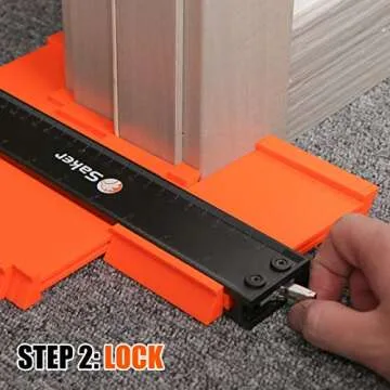 Saker Contour Gauge Duplication-Adjustable Lock-Precisely Copy Irregular Shape-Irregular Woodworking Tracing-Must Have Tool for DIY Handyman Men Husband Dad 10 Inch+5 Inch