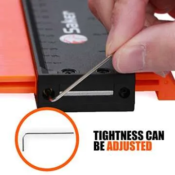 Saker Contour Gauge Duplication-Adjustable Lock-Precisely Copy Irregular Shape-Irregular Woodworking Tracing-Must Have Tool for DIY Handyman Men Husband Dad 10 Inch+5 Inch