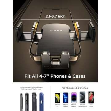 LISEN 3 in 1 CD Phone Holder Compatible with All Phones