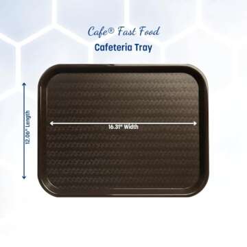 Carlisle 12x16 Chocolate Cafeteria Food Tray - Durable & Heat Resistant