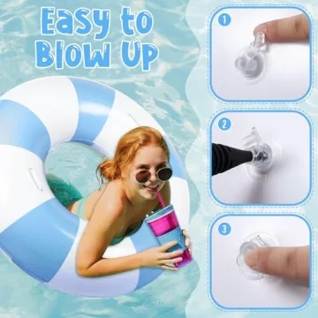 Gemscream Large Pool Floats with Handles for Summer Fun