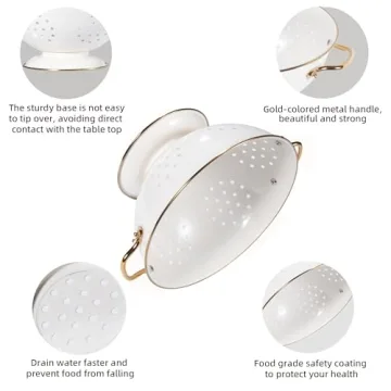 Stylish Metal Colander Set of 3 for Perfect Rinsing