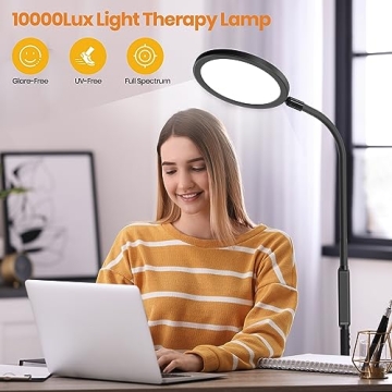 LASTAR 10000 Lux Therapy Lamp - Remote Control for Mood