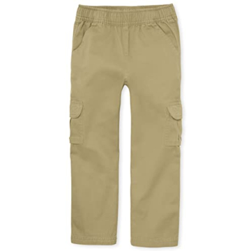 The Children's Place Boys Pull on Cargo Pants, Flax, Size 4 - Comfortable Kids Wear