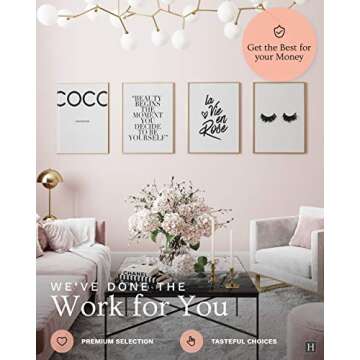 Heimlich motivational wall art UNFRAMED Set of 4 motivational poster | positive quotes wall decor fo...