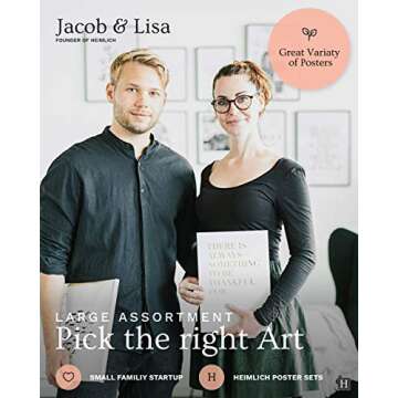 Heimlich motivational wall art UNFRAMED Set of 4 motivational poster | positive quotes wall decor for minimalist wall art & inspirational wall art set of | 4 wall prints, Coco, 4x [11x17]