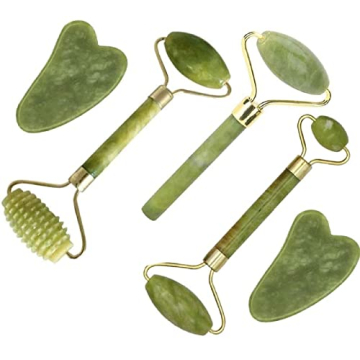 fuvooi Jade Gua Sha Facial Massager Set for Glowing Skin