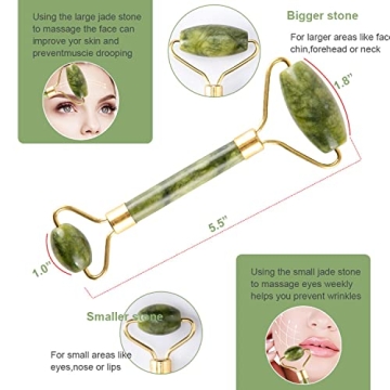 fuvooi Jade Gua Sha Facial Massager Set for Glowing Skin