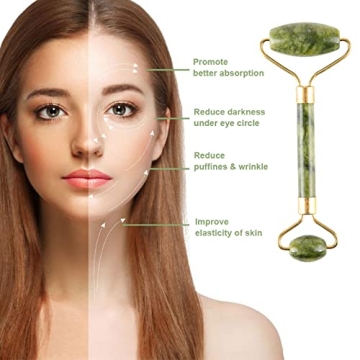 fuvooi Jade Gua Sha Facial Massager Set for Glowing Skin