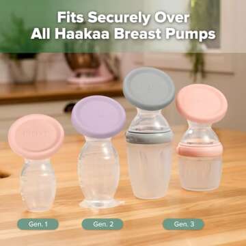 haakaa Lid Manual Breast Pump Silicone Cap Fit All Haakaa Breast Pumps 1 pc