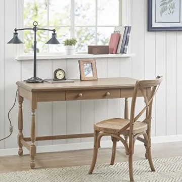 Martha Stewart Tabitha Solid Wood Writing Desk for Home Office