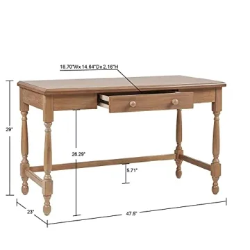 Martha Stewart Tabitha Solid Wood Writing Desk for Home Office