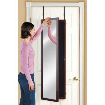 Mirrotek Triple View Over The Door Dressing Mirror with 4 Mirrors