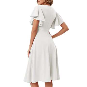 Bridesmay Elegant Formal Evening and Gowns Cocktail Party Dress Vintage A-Line Midi Petite Swing Chu...