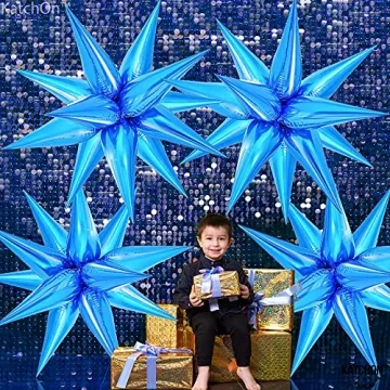 KatchOn Blue Star Balloons - 26 Inch Pack of 50
