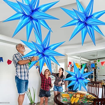 KatchOn Blue Star Balloons - 26 Inch Pack of 50