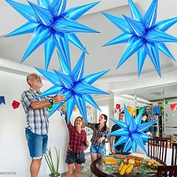 KatchOn Blue Star Balloons - 26 Inch Pack of 50