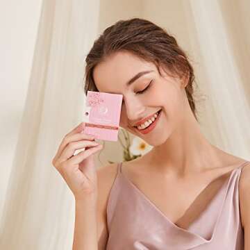 PleasingCare Oil Blotting Paper Sheets - 100 Counts of Natural Rose Facial Oil Absorbing Sheets