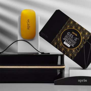 Apres Nail GEL-X Kit Professional Starter Kit |Premium Quality | 10 Sizes 0-9 | No Size 00 Included | 2022 Version (Natural Coffin Medium)