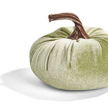 Elegant Velvet Pumpkins Set - Rustic Fall Home Decor