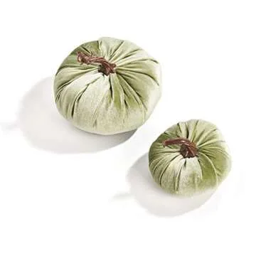 Elegant Velvet Pumpkins Set - Rustic Fall Home Decor