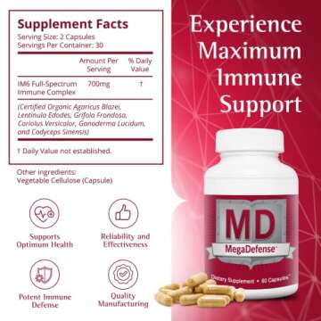 Waiora MegaDefense Mushroom Supplement for Daily Wellness