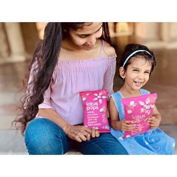 Lotus Pops - Popped Lotus (Water Lily) Seed Snacks – Low Calorie Gluten Free and Vegan Snacks | Plant Protein | Roasted Not-Fried | Paleo | Grain Free | Non GMO Certified | (Himalayan Pink Salt 4 1oz Packs)