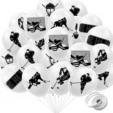 (Speed/Strength/Stamina/Stability) Ice Hockey Party Latex Balloons Hockey Birthday Party Balloons Ho...