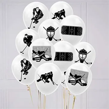 Ice Hockey Birthday Balloons - Eco-Friendly Party Supplies