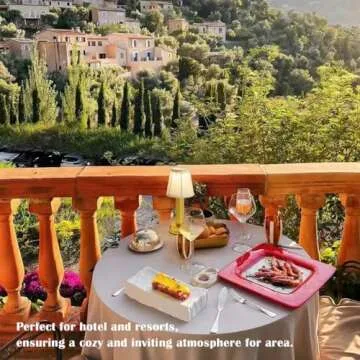 eypid 3W LED Cordless Lamp,2000mAh Battery Operated Lamp,3 Level Brightness Gold Table Lamp,Rechargeable Lamp Dimmable,Small Brass Kitchen Lamp,Mini Besides Table Lamp(Gold,2 Pack)