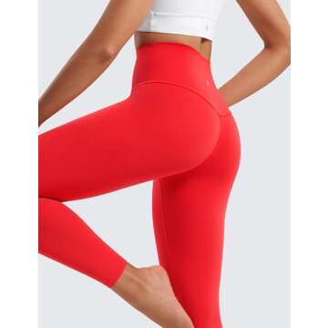 CRZ YOGA Butterluxe High Waisted Lounge Legging 25" - Buttery Soft Workout Yoga Pants for Women Deep Red Small