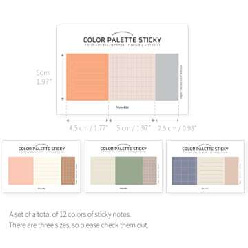 Monolike Color Palette Sticky Plan - 30 Sheets Memo Pad