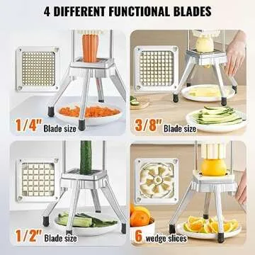 VEVOR Commercial Vegetable Chopper with 4 Blades