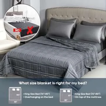 Luxury OMYSTYLE King Size Weighted Blanket 20lbs
