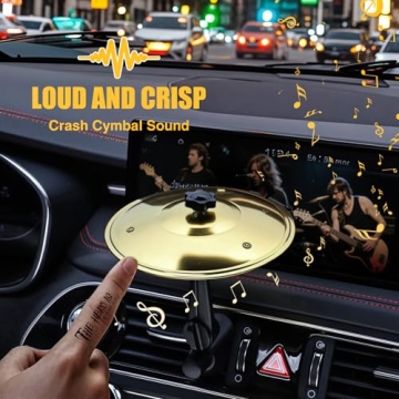 Mini Car Cymbals for Drummer Music Lovers - Fun Driving