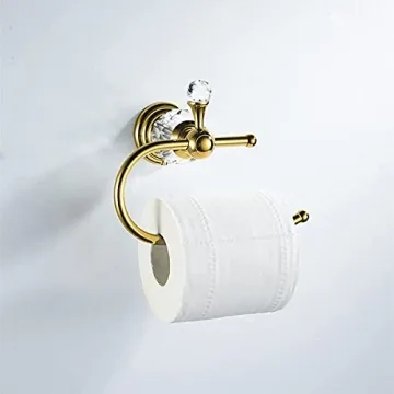 WOLIBEER Elegant Crystal Towel and Tissue Holder Set