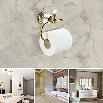 WOLIBEER Elegant Crystal Towel and Tissue Holder Set