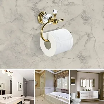 WOLIBEER Elegant Crystal Towel and Tissue Holder Set