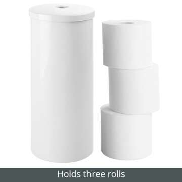 mDesign Space-Saving Toilet Paper Organizer - 2 Pack