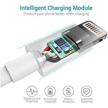 iPhone Charger Lightning Cable,2 Pack Apple MFi Certified USB iPhone Fast Chargering Cord,Data Sync Transfer for 13/12/11 Pro Max Xs X XR 8 7 6 5 5s iPad iPod More Model Cell Phone Cables